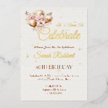 Födelsedagsballonger Real Guld