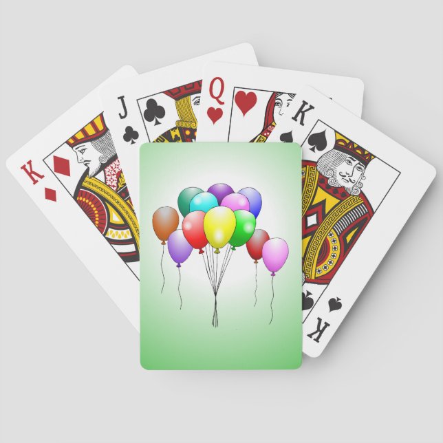 Födelsedagsballonger Spelkort (Baksidan)