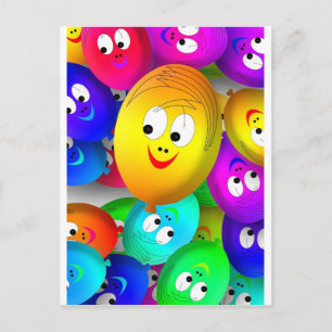 Födelsedagsballonger Vykort