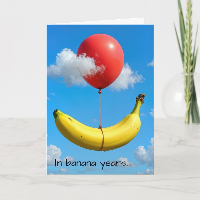 Födelsedagsbanan Med Röd Ballong Kort (Framsida)