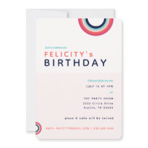 Födelsedagsbarn med regnbåge Rosa Blå Turkos Feste