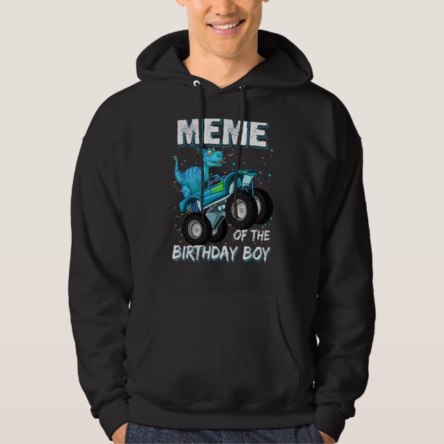 Födelsedagsbarn: Trex dosoaur Monster Tr Hoodie (Framsida)
