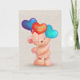 Födelsedagsbjörn och ballonger för Moster Kort