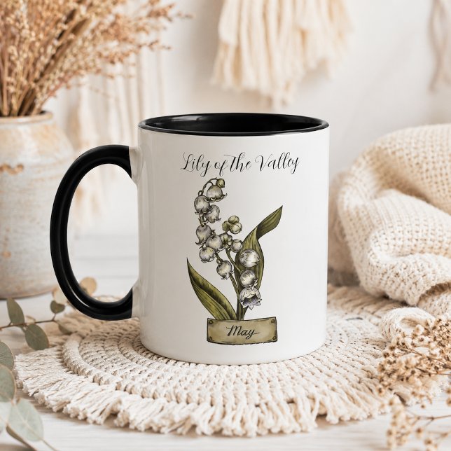 Födelsedagsblomma MAJ Födelsedagsblomma Liljekonva Mugg (Skapare uppladdad)