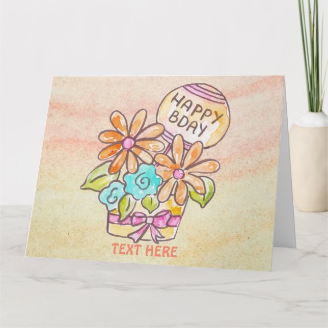 FÖDELSEDAGSBLOMOR KORT (Framsida)
