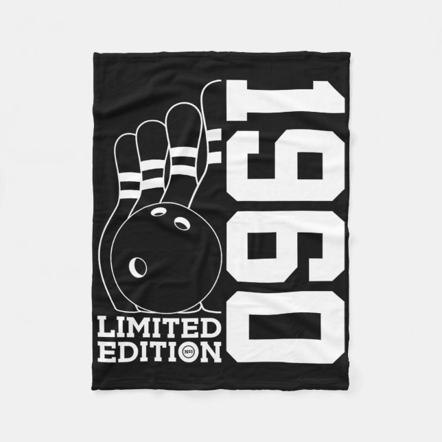 Födelsedagsbowling Limited Edition 1960  Fleecefilt (Framsidan)
