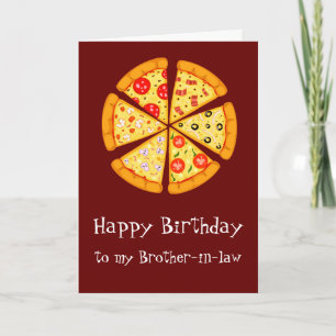 Födelsedagsbroder: Pizza för Cheesy Card Kort