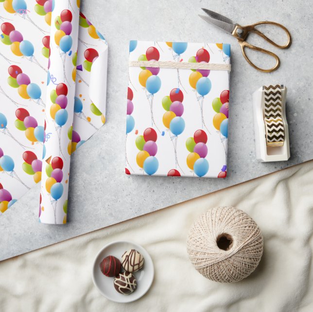 Födelsedagsbubbla Bouquet med Party-konfetti Presentpapper (Hantverk)