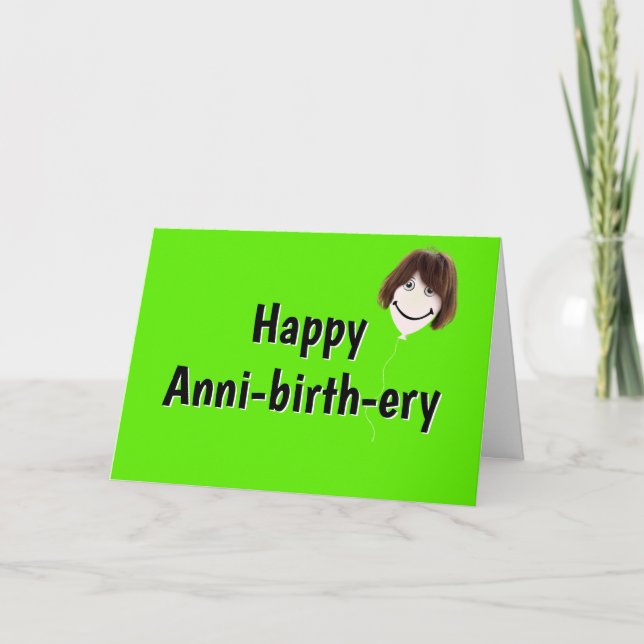 Födelsedagsbubbla med Hair Kort (Framsida)