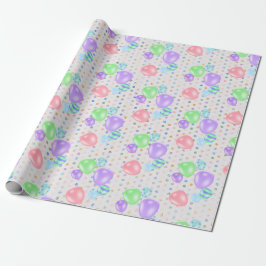 Födelsedagsbubblor på Pappra Polka dots Presentpapper