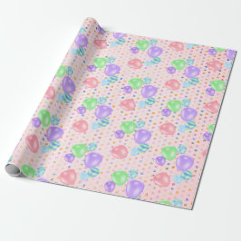 Födelsedagsbubblor på Polka dots Presentpapper