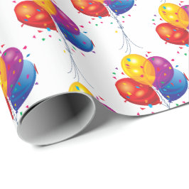 födelsedagsbukett på vitt presentpapper