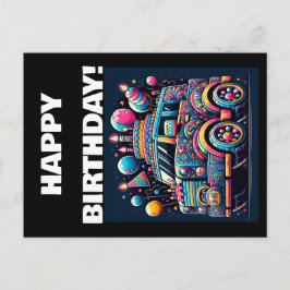 Födelsedagsbussäventyret Vykort