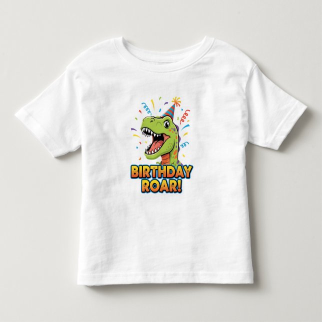 Födelsedagsdån Cute Dinosaur Födelsedagsfest Desig T Shirt (Framsida)