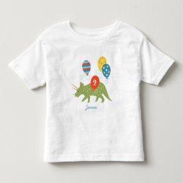 Födelsedagsdinosaurie Triceratops Anpassat Namn Ål T Shirt