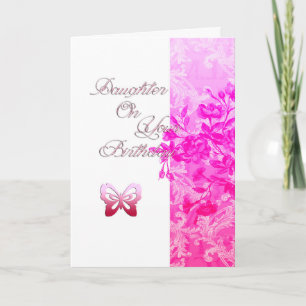 Födelsedagsdotter (rosa) kort