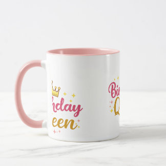 Födelsedagsdrottning Kron Design – Söt Rosa Guld F Mugg