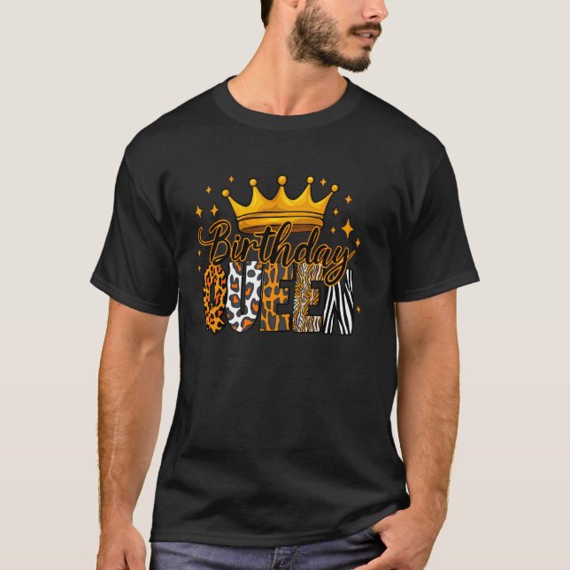 Födelsedagsdrottning Kron Zebra Leopard Gepard Dju T Shirt (Framsida)