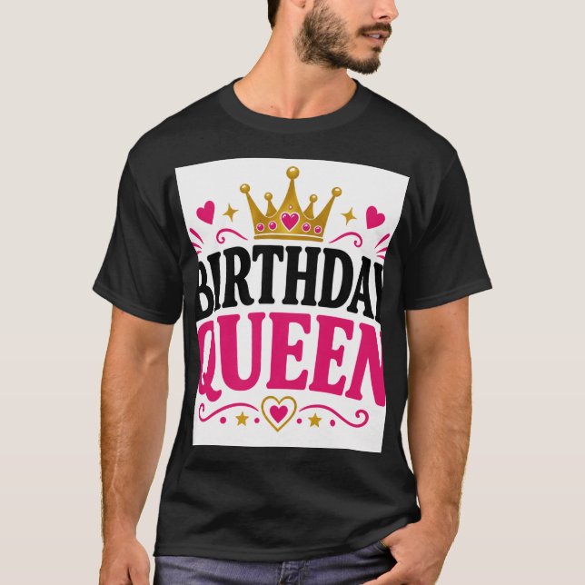 Födelsedagsdrottning T Shirt (Framsida)