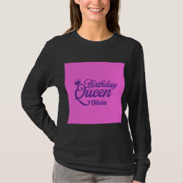 Födelsedagsdrottning T-shirt svart
