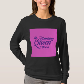 Födelsedagsdrottning T-shirt svart