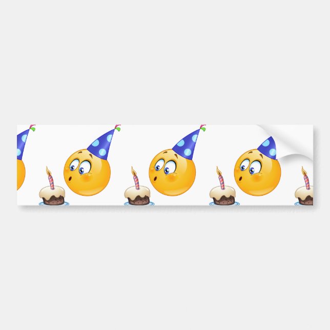 födelsedagsemoji bildekal (Framsidan)