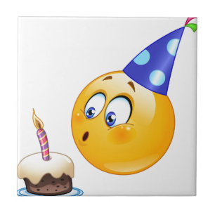 födelsedagsemoji kakelplatta