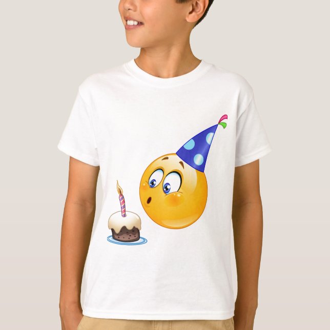 födelsedagsemoji t shirt (Framsida)