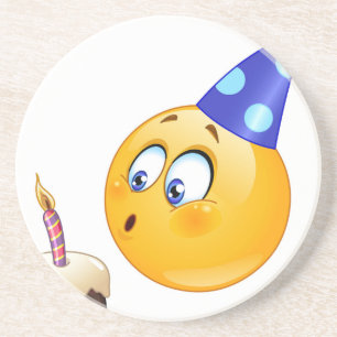 födelsedagsemoji underlägg sandsten