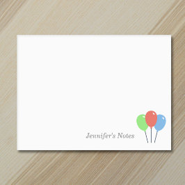 Födelsedagsfärgade ballonger post-it block