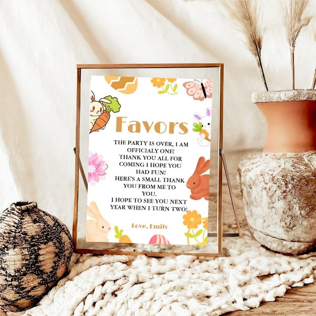 Födelsedagsfavoriter Påskharen partiskylt Poster (Skapare uppladdad)