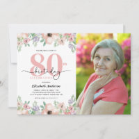Födelsedagsfest 80 år Elegant Pastell Flerfärgad B