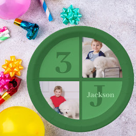 Födelsedagsfest Anpassningsbar Kids Photo grönt 