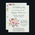 Födelsedagsfest av alla vattenfärgsblommor i ålder inbjudningar<br><div class="desc">OBS! JUST FÖRÄNDRA ÅRET SOM LÄMPLIGT! Vacker födelsedagsfest inbjudan-kort för en speciell vän. Underbart att titta ut med vattenfärgblommor och en mjuk texturerad bakgrund. Försiktigt, färglöst och muntert - det kommer att uppskattas mycket. Mycket att anpassa sig till denna inbjudan och det kommer att vara lämpligt för alla åldrar med...</div>