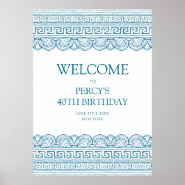 Födelsedagsfest av anpassningsbarna för antikens h poster