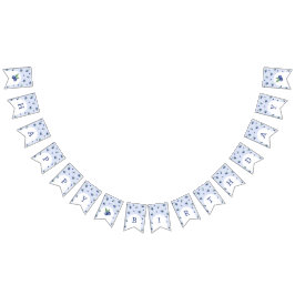 Födelsedagsfest av blåbärsbäddbär vimplar