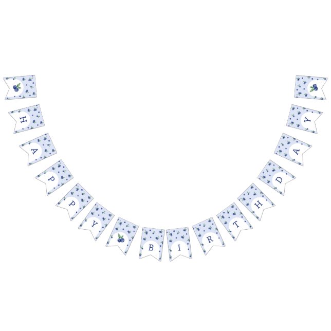 Födelsedagsfest av blåbärsbäddbär vimplar (Alla)