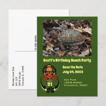 Födelsedagsfest av Box Turtle Tecknad Photo