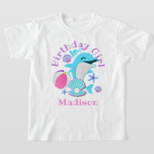 Födelsedagsfest av delfinskjorta t shirt