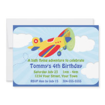 Födelsedagsfest av färgat flygplan