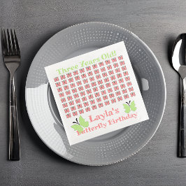 Födelsedagsfest av fjäril pappersservett