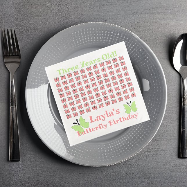 Födelsedagsfest av fjäril pappersservett (Skapare uppladdad)