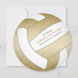 födelsedagsfest av guldgig volleyball meddelande