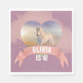 Födelsedagsfest av häst pappersservett