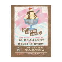 Födelsedagsfest av isgrädda | Här kommer söndagarn