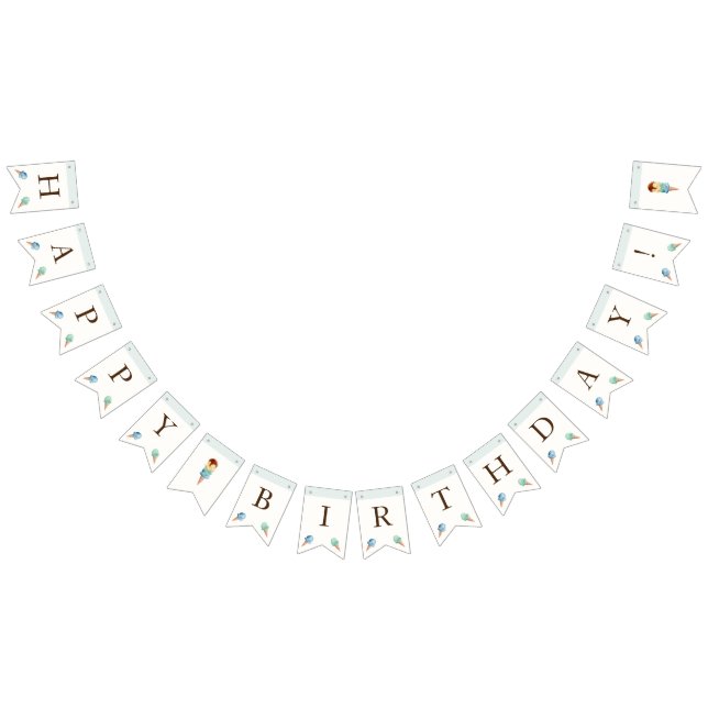 Födelsedagsfest av iskräm vimplar (Alla)