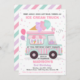 Födelsedagsfest av iskräppost per födelsedag Parad Inbjudningar