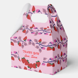 Födelsedagsfest av jordgubbar presentaskar