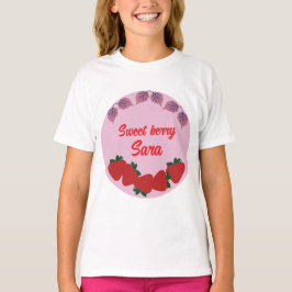 Födelsedagsfest av jordgubbar t shirt