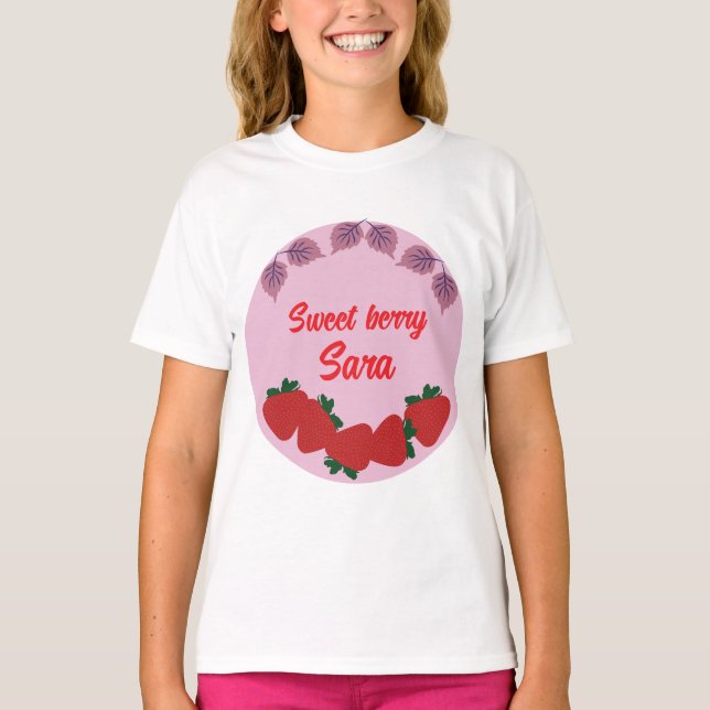 Födelsedagsfest av jordgubbar t shirt (Framsida)